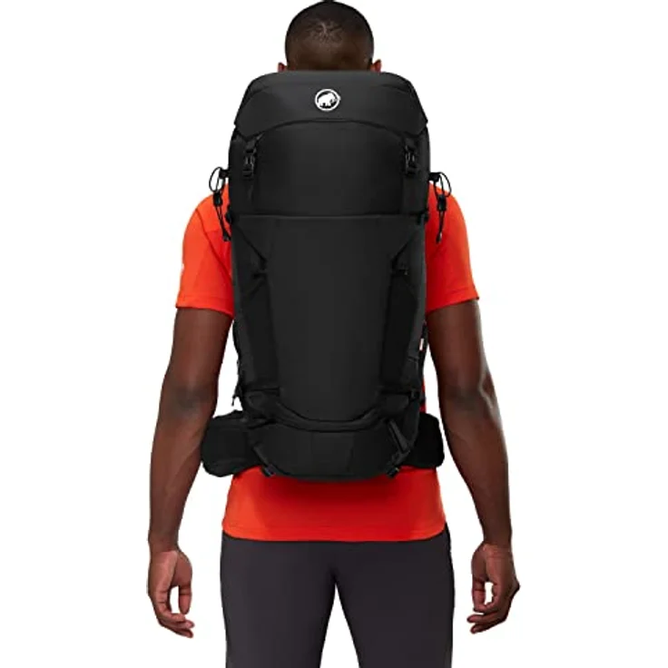 Mammut Lithium 40, Wanderrucksack 40 L mit anpassbarer Rückenlänge, schwarzer Farbe, Recyclingmaterialien und abnehmbarer Regenhülle – Bild 6