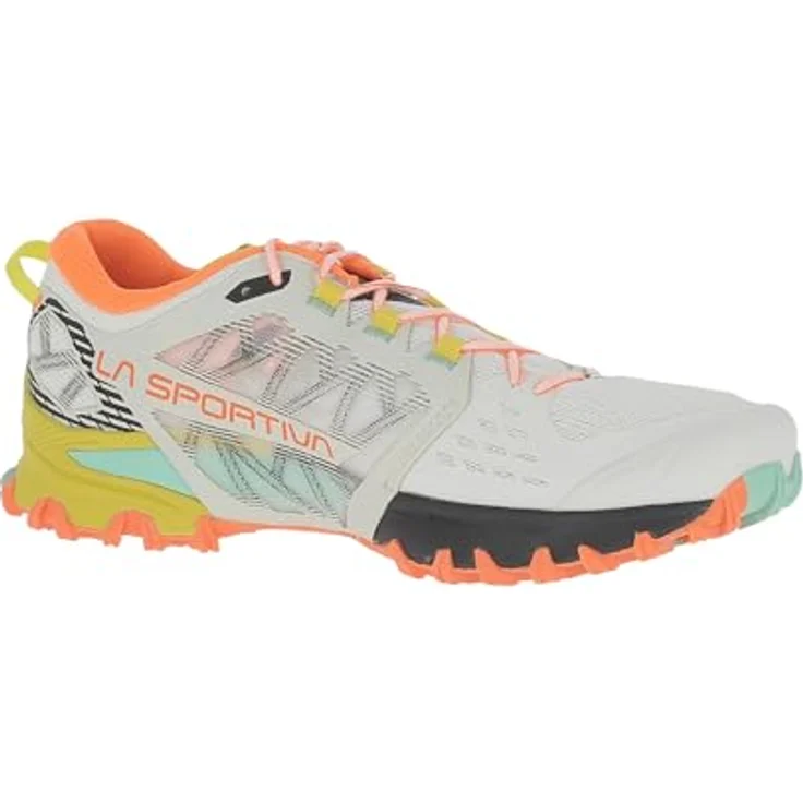 La Sportiva Bushido III 2024, Trail-Laufschuhe für Herren, griffige Außensohle, atmungsaktives Obermaterial, hellgrau/bunt – Bild 4