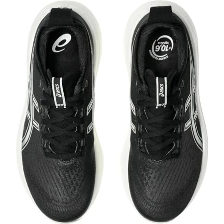 Asics Gel-Nimbus 27, Laufschuh mit FlyteFoam-Technologie und Gel-Dämpfung, Schwarz/Grau, US 8,5 / EUR 40 / UK 6,5 – Bild 4