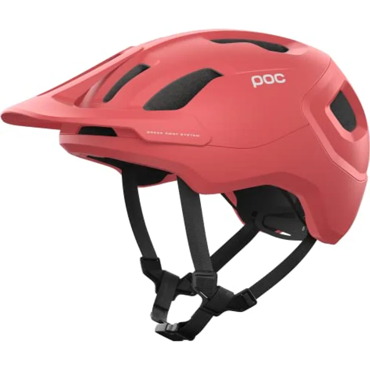 POC AXION Fahrradhelm, leichter Trail-Helm mit erweiterter Schale, Rot (59–62 cm)