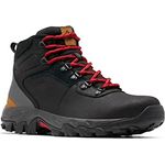 Columbia NEWTON RIDGE PLUS II WATERPROOF, Herren Wanderstiefel aus Leder und Mesh, wasserdicht, schwarz, Größe 17