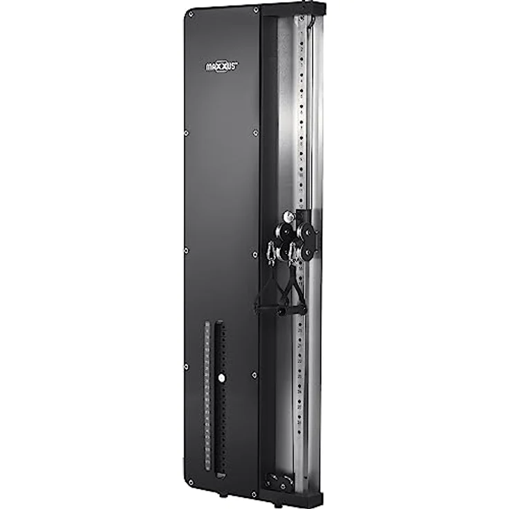 MAXXUS SmartGym H1 Kraftstation - Wandmontage, Doppelzugeinheit, Gewichtsplatten, 2 Handgriffe, 2 Kettenverlängerungen - Seilzug Turm, Kabelzug, Fitnessgerät, Kabelzug-Station, Latzugstation Zuhause – Bild 1