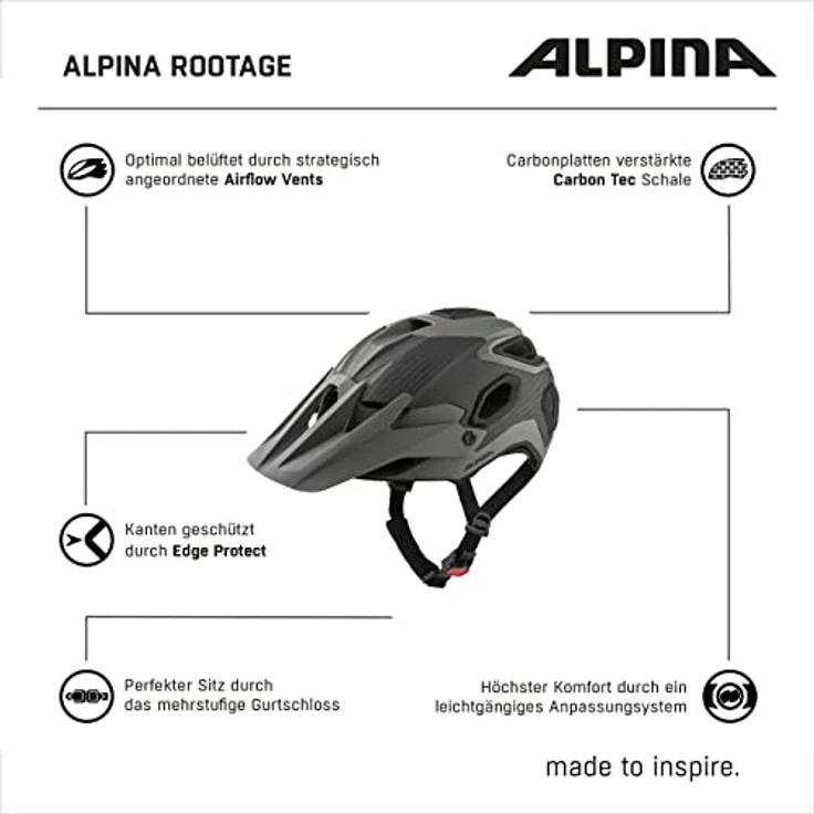 Alpina Rootage Fahrradhelm 2021 52-57 cm – Bild 7