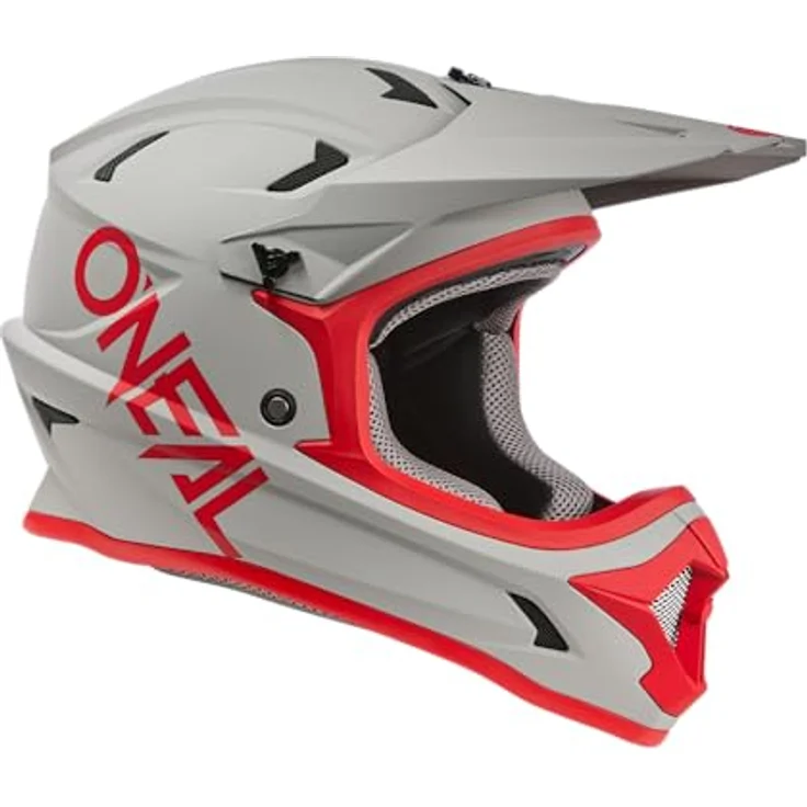 O'Neal Sonus Solid, MTB Helm in grau/rot, M (57/58 cm) mit hochwertiger ABS-Außenschale und komfortablem Innenfutter – Bild 6