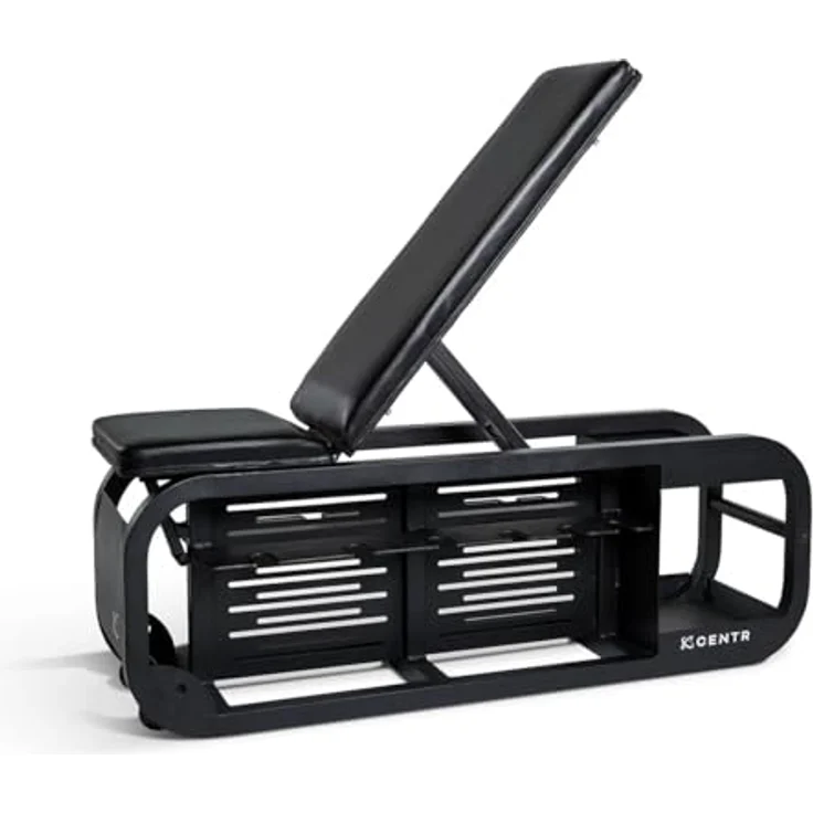 Centr Fusion Bench, Hantelbank mit verstellbarer Lehne, 6 Rücken- und 3 Sitzpositionen, inkl. Stauraum für Hanteln und Kettlebell – Bild 1