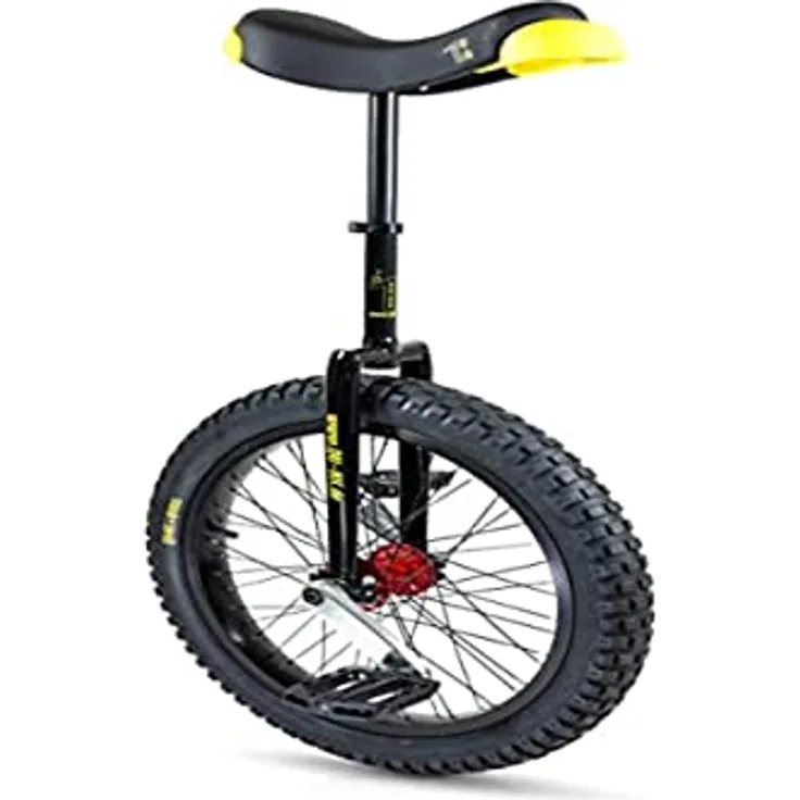 QU-AX Einrad-3095025000 Einrad, Schwarz, Einheitsgröße mit neuen Aluminiumstütze und leichten QX-series Kunststoff-Pedalen