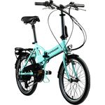 Zündapp Z101 20 Zoll Elektro Klapprad für Erwachsene, 6 Gang E Klappfahrrad E Bike Faltrad Pedelec StVZO, hellgrün