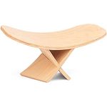 Bodhi Meditationsbank aus Holz (Buche) Kyoto geölt | Yoga Hocker für tiefere Meditation | Ergonomisch geneigt | Made in Europe