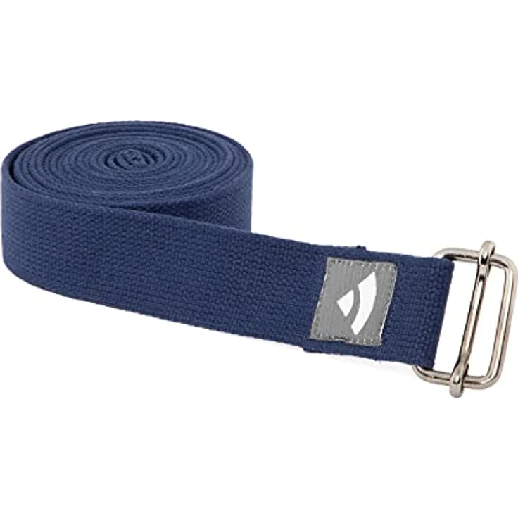ASANA BELT PRO Yogagurt mit Metall-Verschluss, Schiebe-Schnalle eckig, langer Gurt aus Baumwolle, Yoga Hilfsmittel, 3 m x 38 mm, Yogazubehör – Bild 1