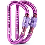 GO!elements Mini Karabiner Micro 6, Multifunktionaler Schraubverschluss-Karabiner im 2er Pack, Farbe: Magic, ultraleicht und salzwasserbeständig