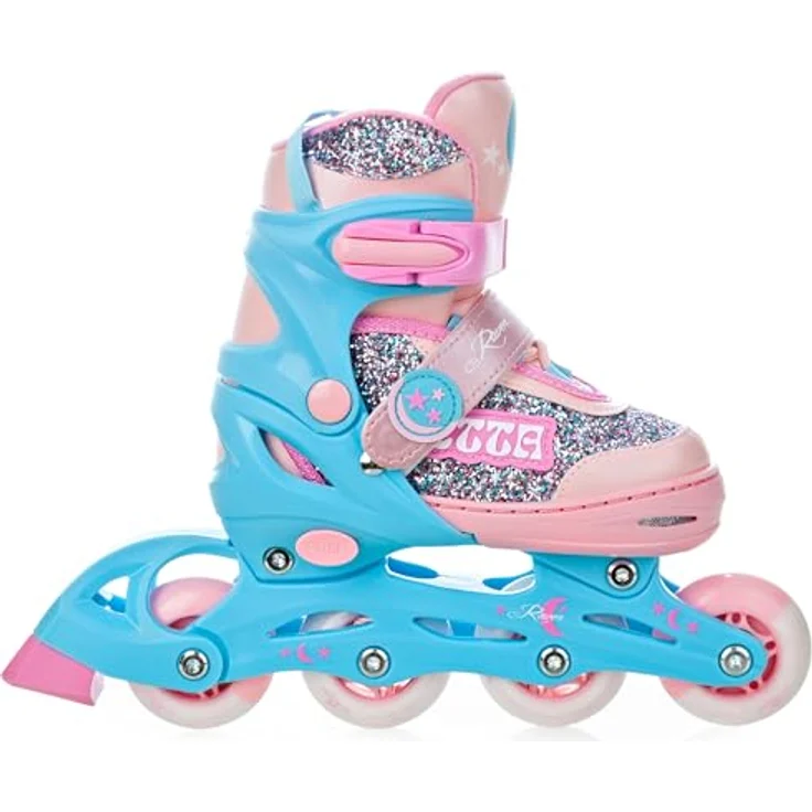 RAVEN Etta Inline Skates, verstellbare Inliner für Mädchen, Blau/Pink, Größe 34-37 (21,5cm-24cm), mit Double-Vent-System und DSAS – Bild 3