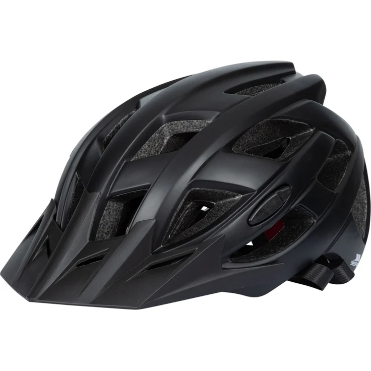 Trespass ZPROKIT Fahrradhelm, leichter und sicherer Helm mit umfassender Belüftung, optischem Visier, verstellbarer Passform, schwarz, Größe M