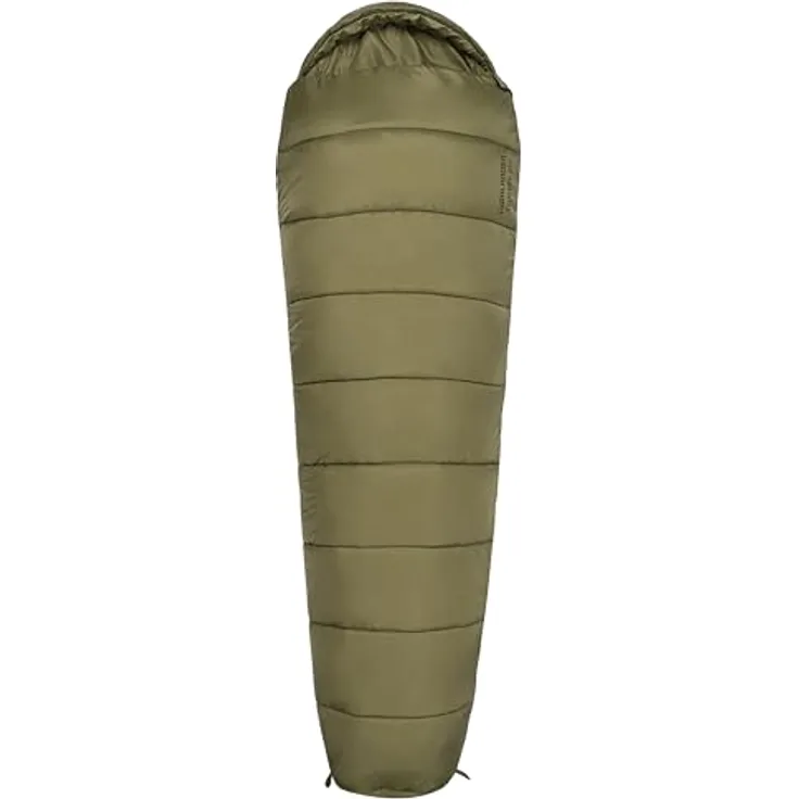 Highlander Trooper 250, Mumienschlafsack 3-Jahreszeiten mit 250g/m² Hohlfaser, warm und schnelltrocknend, inkl. Kompressionssack, für Outdoor und Camping