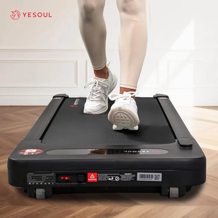 YESOUL W2 Walking Pad, leises Laufband mit 6-Zonen-Dämpfung, App-kompatibel, bis 135 kg, LED-Display, 0,5–6,1 km/h – Bild 7