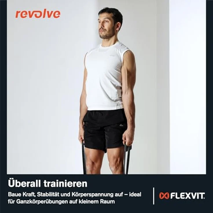 FLEXVIT Revolve Elite (Schwarz), Widerstandsband für Pull-Up-Unterstützung und intensives Krafttraining, hautfreundlich, robust und vielseitig für Profis – Bild 5