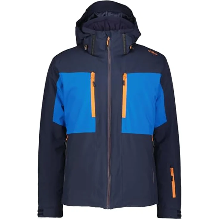 CMP Jacket Zip Hood 34W4657, Herren Skijacke aus robustem Polyestergewebe, dunkelblau, Größe 46, mit ClimaProtect Technologie und Feel Warm Flat Isolierung – Bild 1