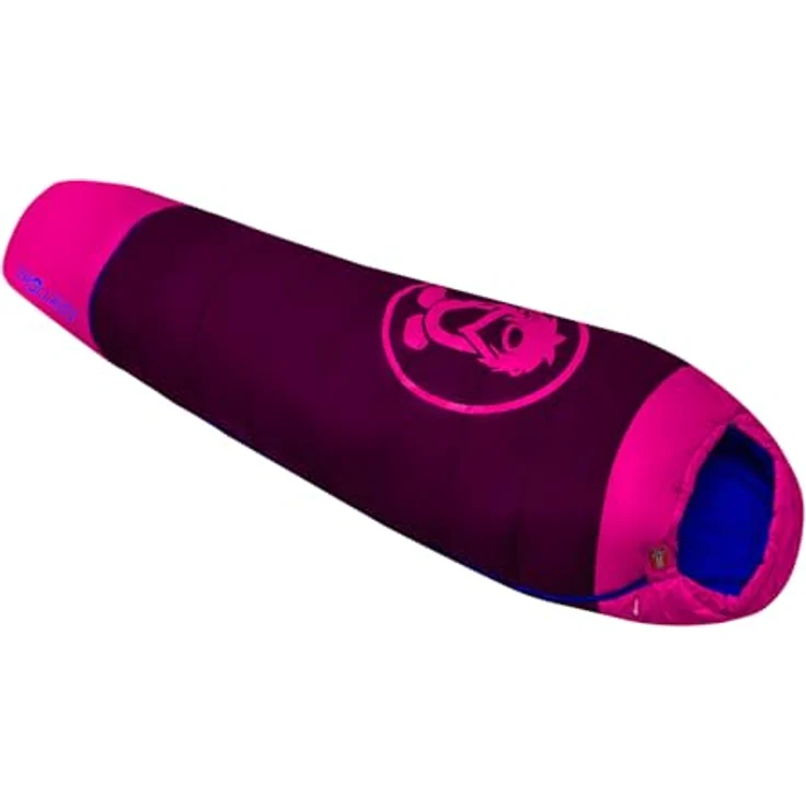 Trollkids KIDS FJELL DREAMER, Robuster Schlafsack mit Mitwachs-Funktion, Dunkelrosa / Mittelblau – Bild 2