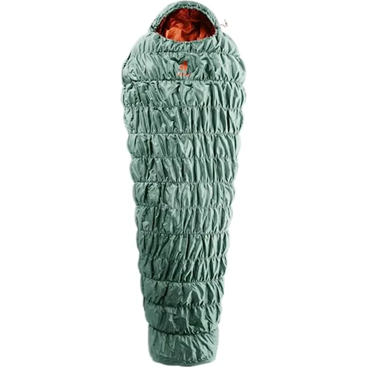 deuter Exosphere +4° EL - Extra Long Kunstfaserschlafsack 2023, sage-paprika - Perfekte Isolation, Thermo Stretch Comfort, Kompressionssack