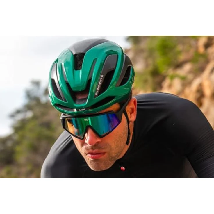 Kask Elemento Helm, Leistungsorientierter Fahrradhelm mit verbesserter Aerodynamik und Belüftung, weiß, Gr. L – Bild 8