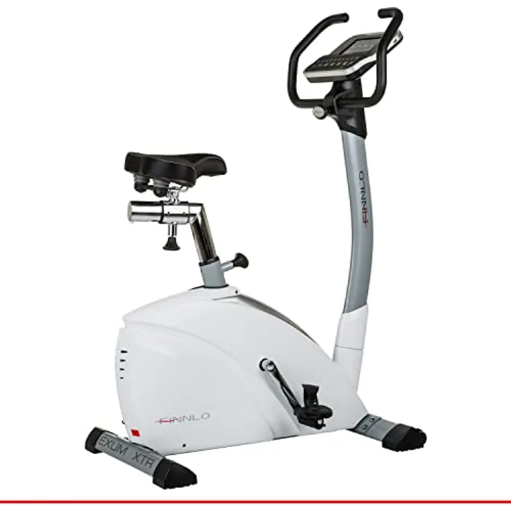 HAMMER Finnlo Ergometer Heimtrainer Exum XTR BT, Qualitäts-Ergometer mit 15 Trainingsprogrammen, Induktionsbremssystem, Bluetooth und App-Steuerung, 150 kg Gewichtsbelastung, 102 x 55 x 125 cm – Bild 1