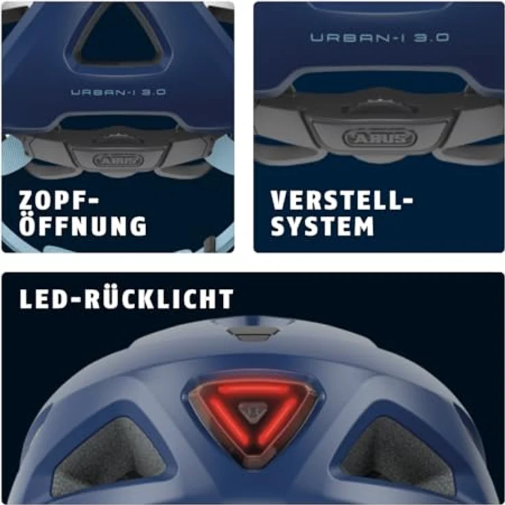 Abus Helm Urban-I 3. 0 - Core Blue 51 - 55 cm – Bild 5
