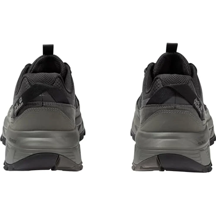 Jack Wolfskin Wild Hike Texapore Low, Herren Wanderschuh mit wasserdichter TEXAPORE Membran, Dämpfung und griffiger Gummiaußensohle, black/phantom, Größe 43 – Bild 5