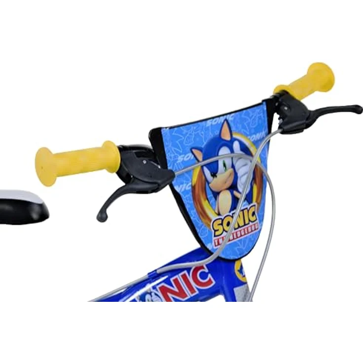 Dino Kinderfahrrad Sonic, 1 Gang, mit Stützrädern, Trinkflasche und Frontschild, blau – Bild 4