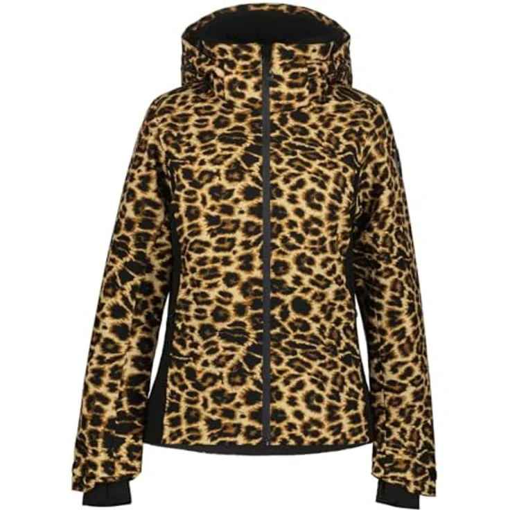 Icepeak ICEPEAK FOWLER, Damen Skijacke leoprint 36, spritzwasserfest, winddicht, atmungsaktiv, hellbraun – Bild 1