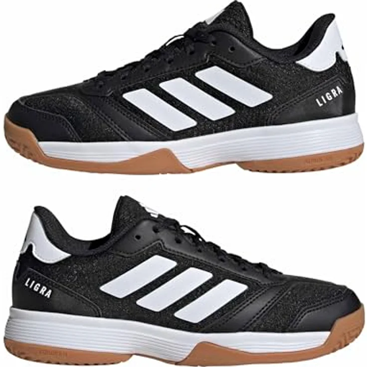 adidas Ligra 8 Indoor Laufschuhe, Core Black Cloud White, EU 32, atmungsaktives Obermaterial, Gummiaußensohle für optimalen Grip – Bild 7