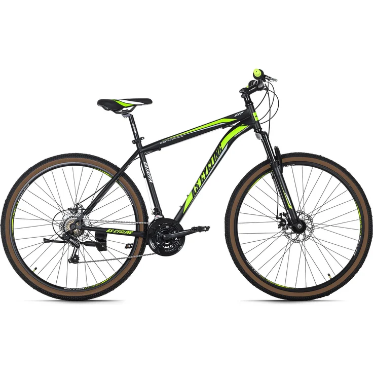 KS Cycling Catappa, Mountainbike Hardtail 29 Zoll mit 21-Gang-Kettenschaltung, schwarz-grün