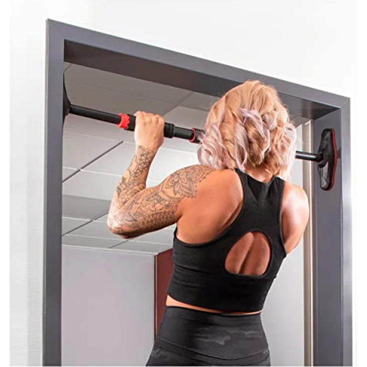 Sport-Tec Türreck Klimmzugstange Pull-Up 8.0, 65-100 cm, Schwarz - Bombenfester Halt ohne Schrauben, Geeignet für Mietwohnungen, Hohe Belastbarkeit - Preisvergleich – Bild 4