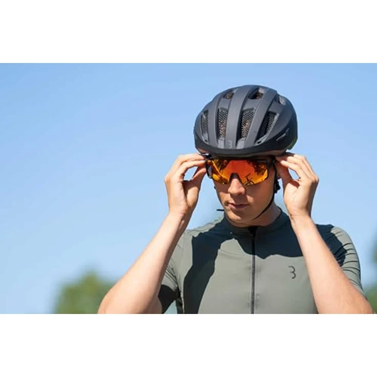 BBB Condor 2.0, Velohelm für MTB, 52 - 58 cm, verstellbares Omicron-Befestigungssystem, integrierter Rücklichthalter, Insektenschutznetz, CE- zertifiziert – Bild 6