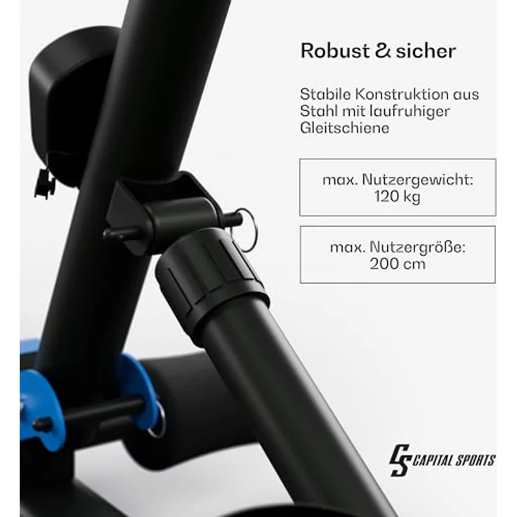 CAPITAL SPORTS Rudergerät für Zuhause Klappbar, Sport Rudergerät mit Magnetwiderstand, Klappbarer Rowshaper für Krafttraining mit LCD-Display, 8-Stufige Magnet-Rudermaschine für Zuhause, Schwarz – Bild 4
