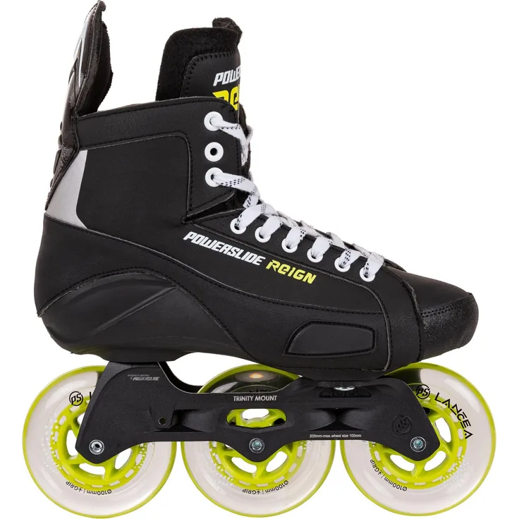 Powerslide Reign Atlas 100, Inline Hockey Skates mit TRINITY 3-Punkt-Bindung, glasfaserverstärkter Kunststoffschale, perfekt für Damen und Herren