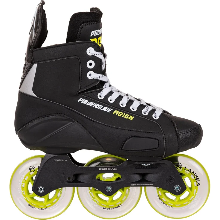 Powerslide Reign Atlas 100, Inline Hockey Skates mit TRINITY 3-Punkt-Bindung, glasfaserverstärkter Kunststoffschale, perfekt für Damen und Herren