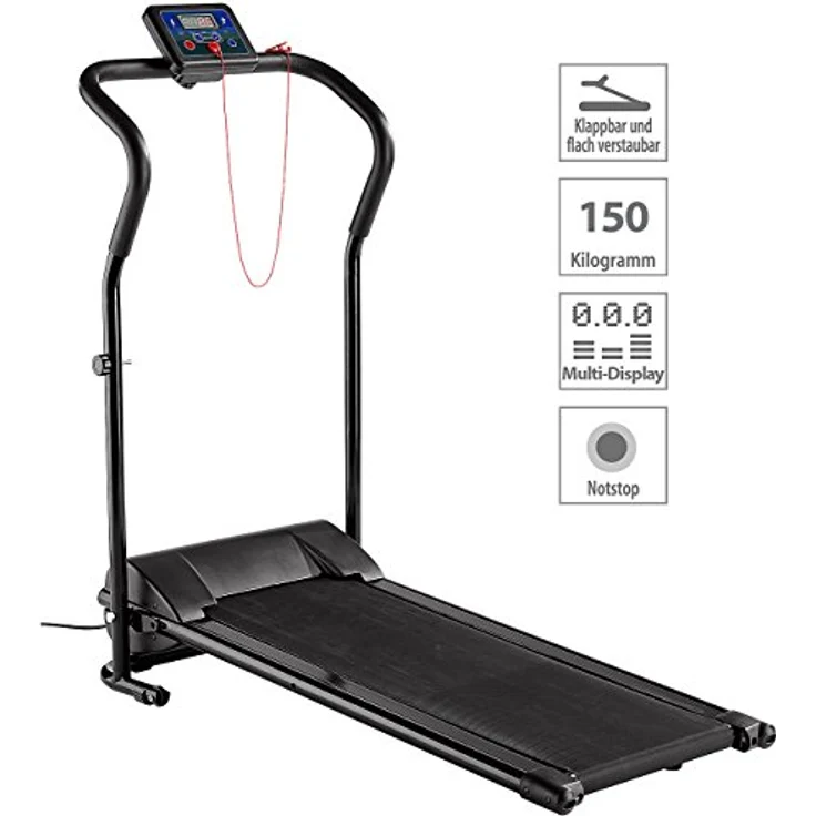 newgen medicals Laufband klappbar: Laufband LF-203.Mini mit 3 Sport-Programmen, zusammenklappbar (Mini Laufband klappbar, Laufband klein, Frauen Geschenkideen) – Bild 4