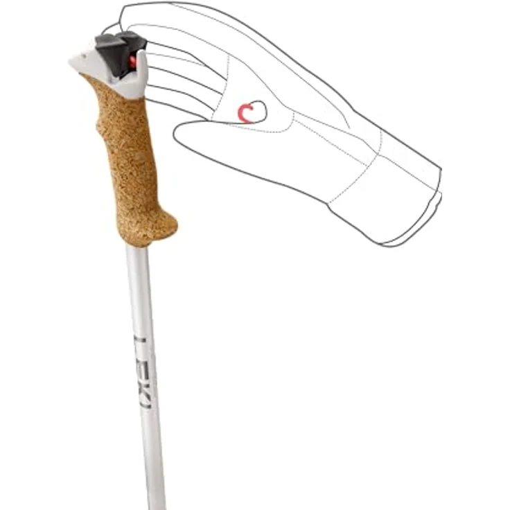 LEKI Damen Stella S Skistöcke, Fixlänge, Aluminium HTS 5.5, 120CM, White-Silver-Whitegold – Bild 4