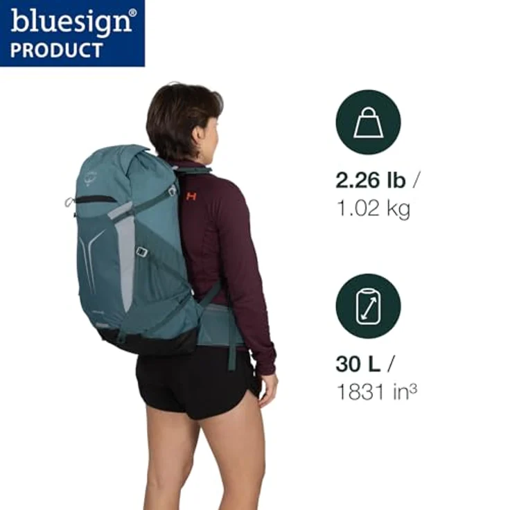 Osprey Sportlite 30 Wanderrucksack, 60 cm, oliv, 100% Nylon, 31 cm x 25.5 cm – Bild 2