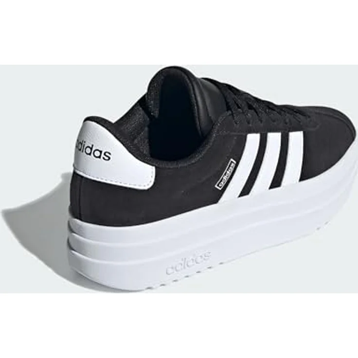 adidas VL Court Bold J IH4777, Kinderschuhe im Skate-Stil aus Leder, schwarz/weiß – Bild 6