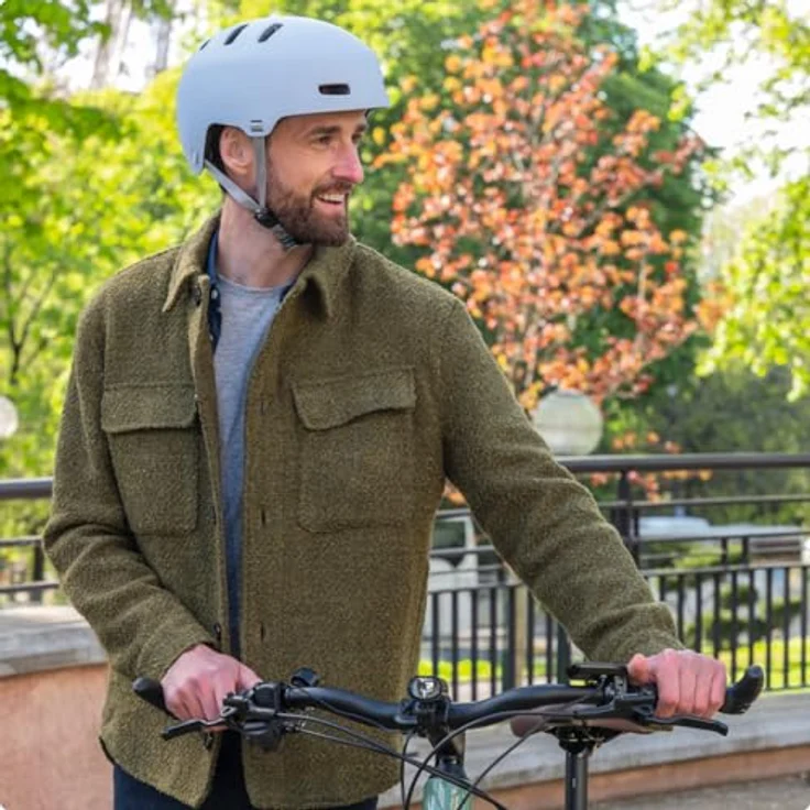 ABUS XOXO Fahrradhelm, Cityhelm im Skater-Look für Fahrrad, Skateboard und Scooter, mit optimiertem Kinnpolster, Größe S, Blau – Bild 6