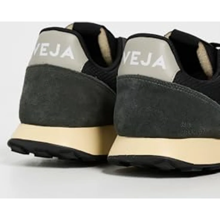 Veja RIO BRANCO Herren Sneaker, atmungsaktives Obermaterial aus Alveomesh und Wildleder, Schwarz/Weiß – Bild 3