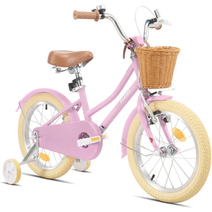 JOYSTAR Kinderfahrrad, stabiles Anfängerfahrrad mit Doppelbremssystem, höhenverstellbarem Sattel und abnehmbaren Stützrädern, mehrere Farben verfügbar