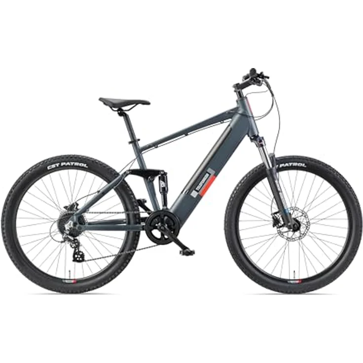 TELEFUNKEN E-Bike Mountainbike Elektrofahrrad Alu, 8 Gang Shimano Kettenschaltung - Pedelec MTB 27,5 Zoll, Hinterradmotor, 250W, Hydr. Scheibenbremsen, Grau – Bild 2