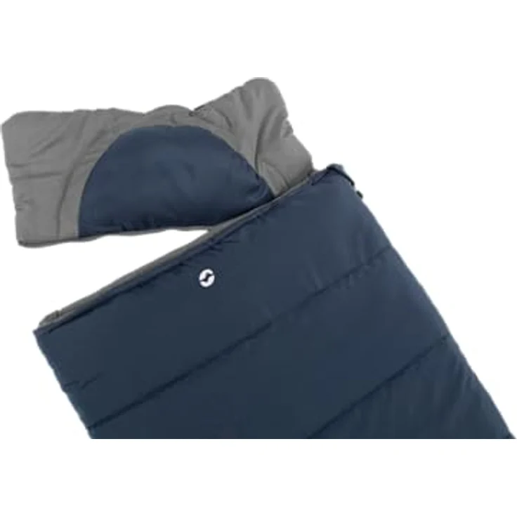 Outwell Contour Junior, Schlafsack (170 cm) mit integriertem Kissen, blau/grau – Bild 3