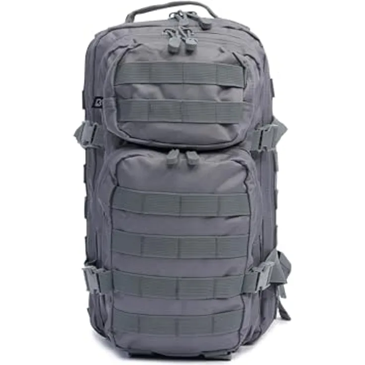 Brandit US Cooper Medium Backpack, anthrazit, Wanderrucksack mit zwei Hauptfächern und verstellbaren gepolsterten Schultergurten