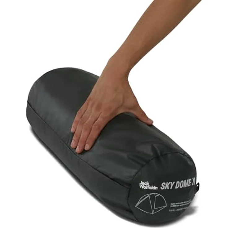 Jack Wolfskin Unisex – Erwachsene Sky Dome II Kuppelzelt, Island Moss, freistehend, recyceltes Material, PFC-frei, 2 Eingänge – Bild 5