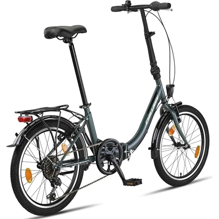 Chillaxx Bike URBAN (Dunkelgrün) - Klapprad 6 Gang Shimano Kettenschaltung – Bild 3