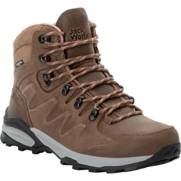 Jack Wolfskin REFUGIO PRIME TEXAPORE MID W, Damen Trekkingschuh aus geöltem Nubukleder, wasserdicht und atmungsaktiv – Bild 4