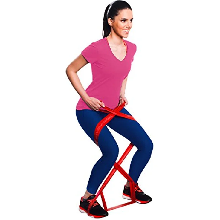 TheraBand Original TheraBand CLX Fitnessband, Resistance Band für Krafttraining und Abnehmen, 2 m, rot, mittel, OneSize – Bild 4