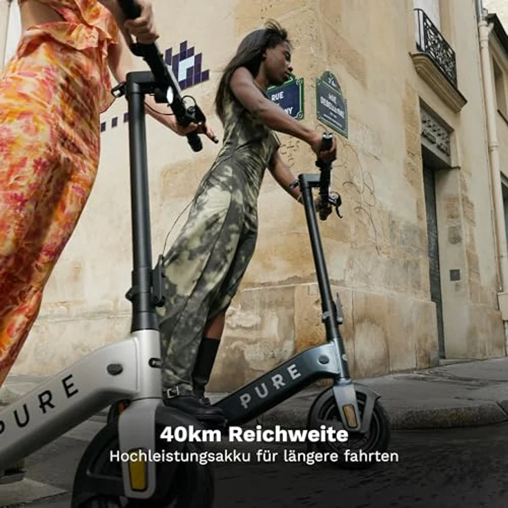 Pureelectric E-Scooter PURE Flex Platinum, straßenzugelassen, ultrakompakt, 20 km/h, gefedert, bis zu 40 km Reichweite – Bild 4